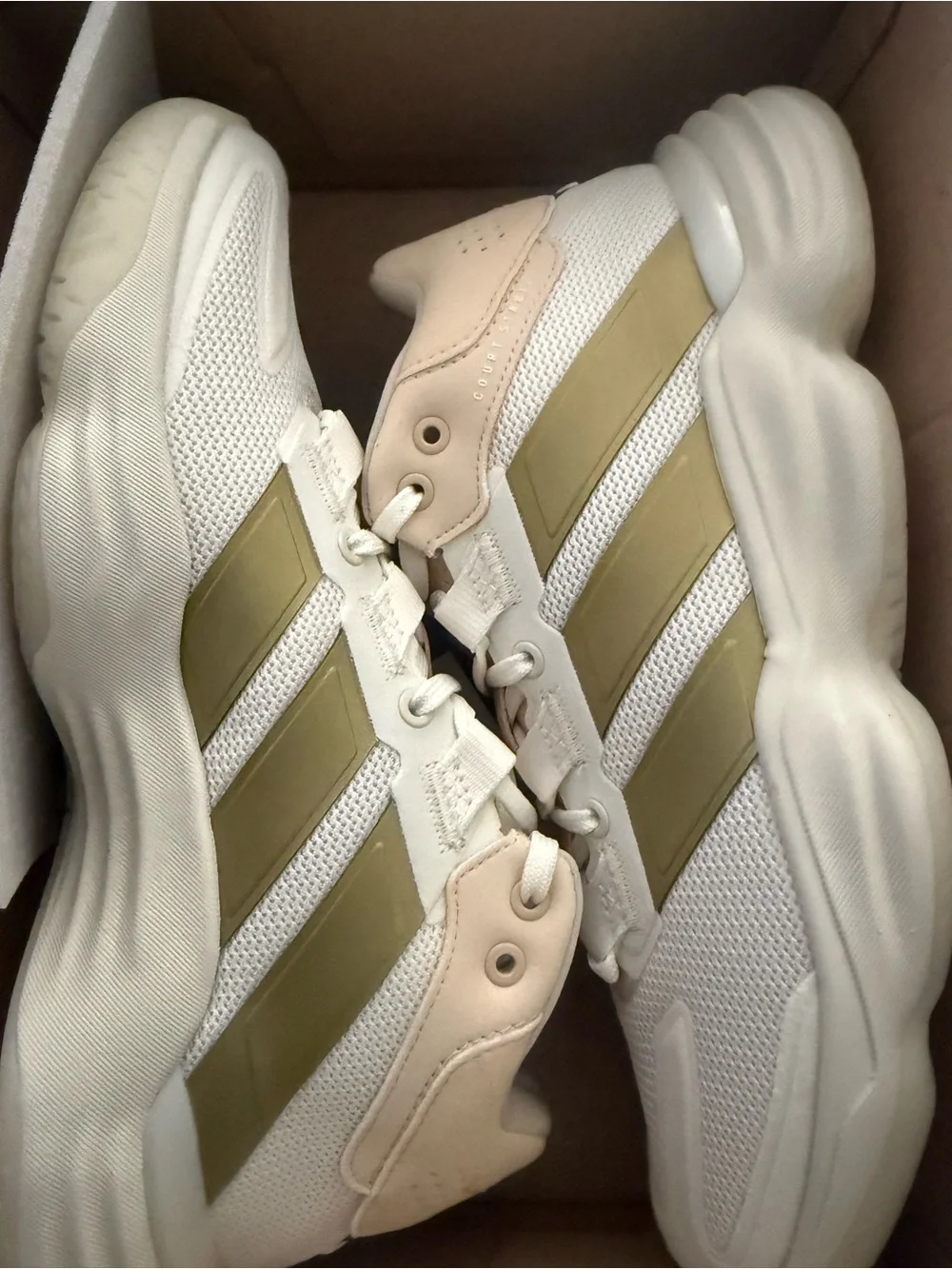 adidas Women's Cream and Blush Lightweight Sneaker